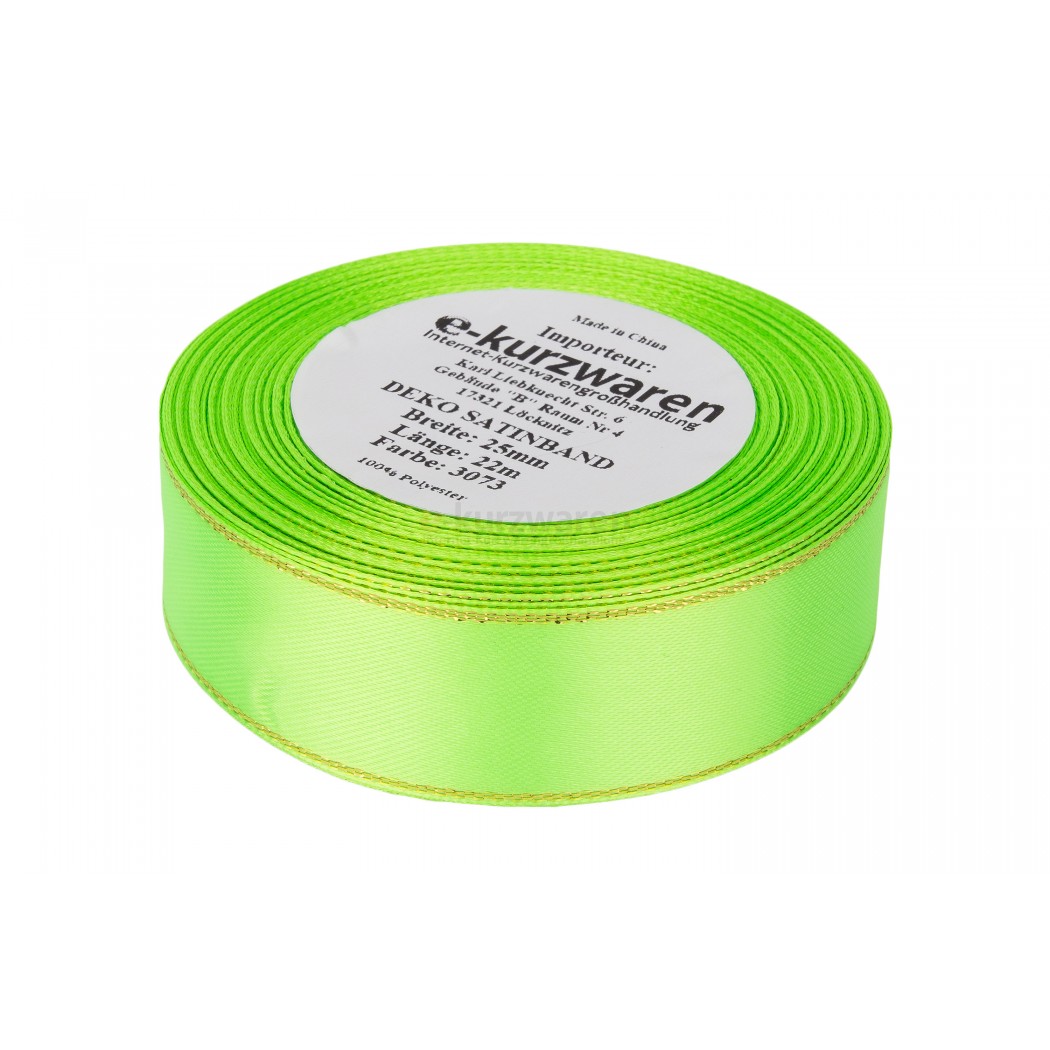 Satinband In Neon-Gelb – 22 Meter Rolle, 12 Mm Breit, Für Geschenke, Deko & Bastelprojekte